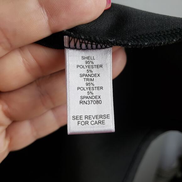 Cato Size 4‎ Sleeveless Fit & Flare Mini Dress Black Illusion Top Cocktail Event - Picture 7 of 11